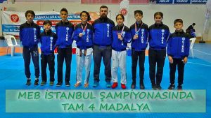 Cihan SK Milli Eğitim Bakanlığı Taekwondo Şampiyonasından 4 madalya ile yüzleri güldürdü