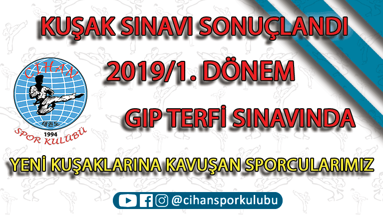 2019/1.Dönem GIP Kuşak Sınav Sonuçları